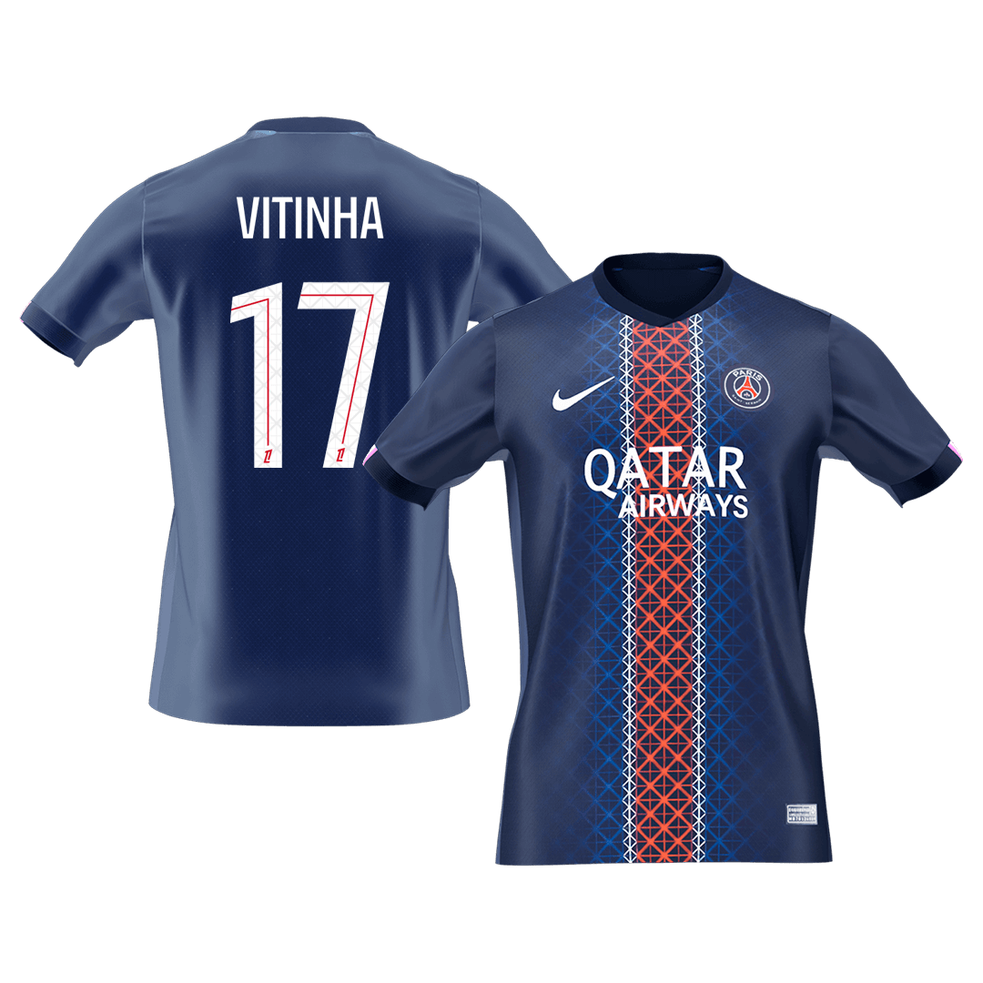 VITINHA #17 PSG Home Soccer Jersey 2025/26