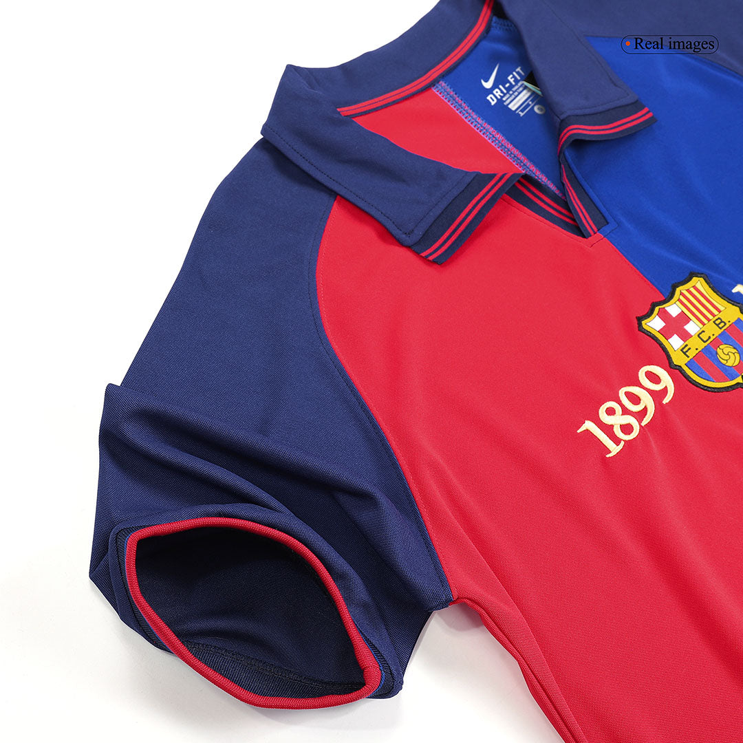 Retro Jersey KLUIVERT #9 Barcelona Retro Jersey Home Soccer Shirt 1999/00 100th Anniversary - Image 3