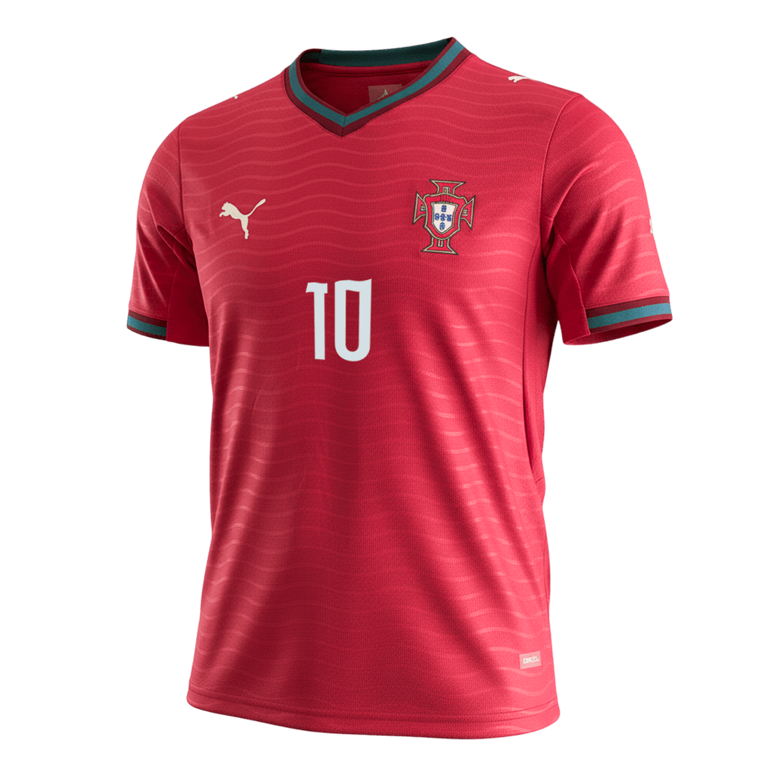 BERNARDO#10 Portugal Home Soccer Jersey World Cup 2026 Red - Image 9