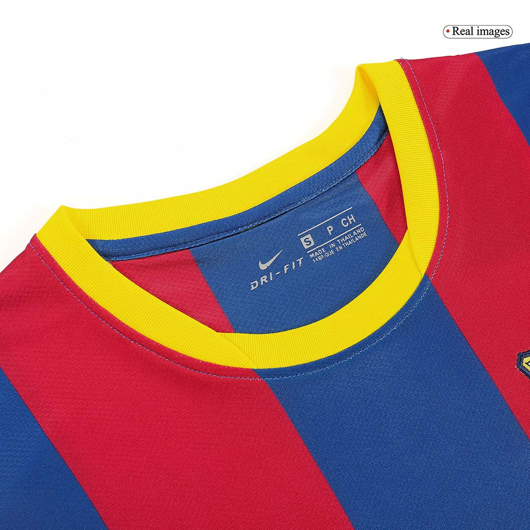 Retro Jersey DAVID VILLA #7 Barcelona Retro Jersey Home Soccer Shirt 2010/11 - Image 8