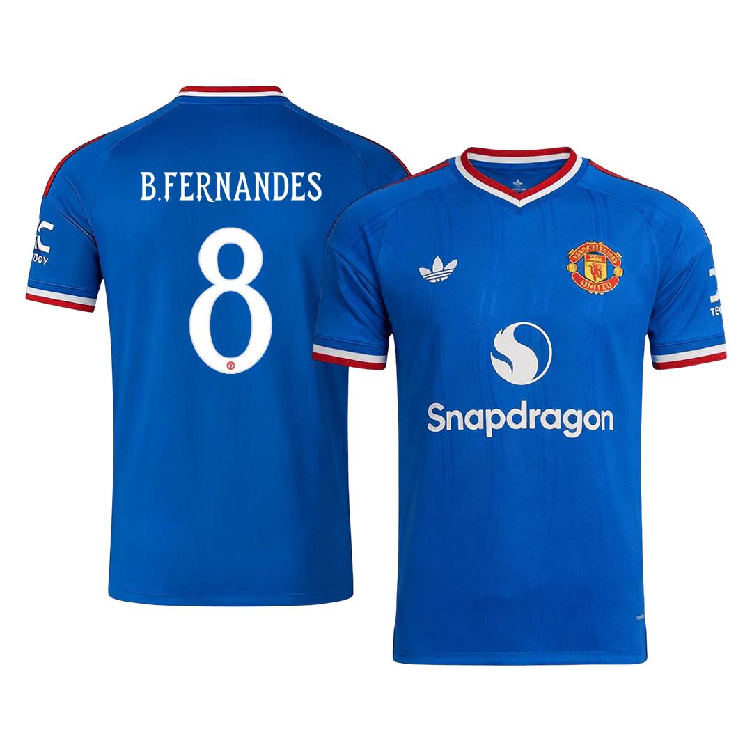 B. FERNANDES #8 Manchester United Away Soccer Jersey 2026/27 -UCL