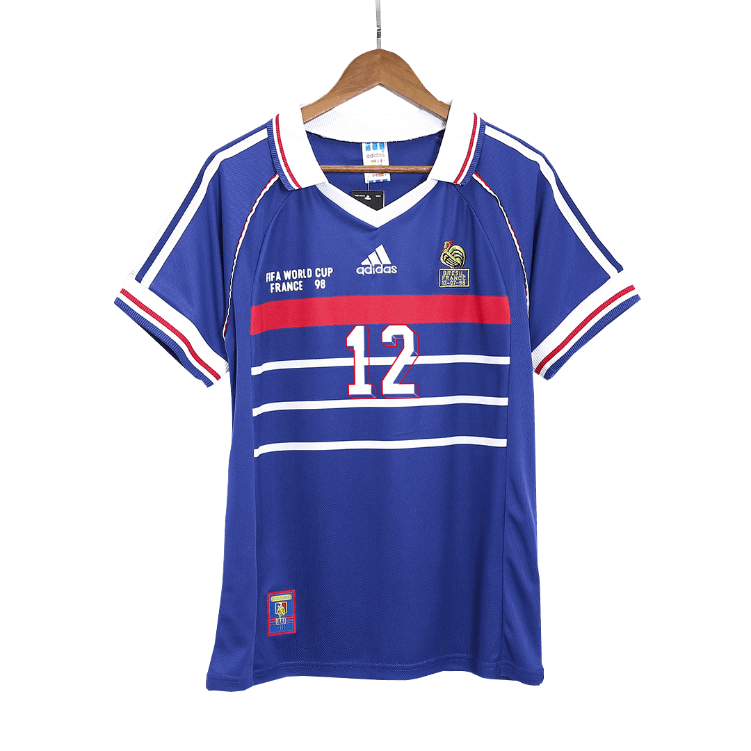 Retro HENRY #12 1998 France World Cup Home Soccer Jersey - Image 8