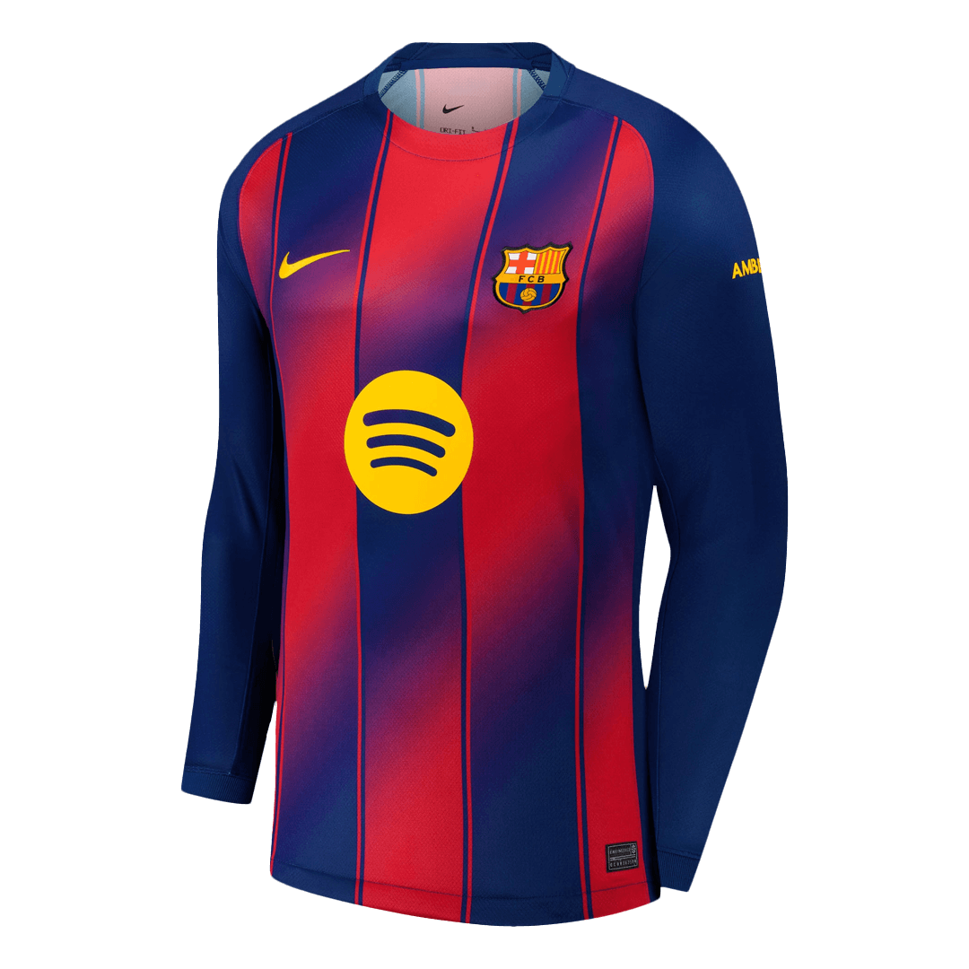Barcelona Home Long Sleeve Soccer Jersey 2025/26