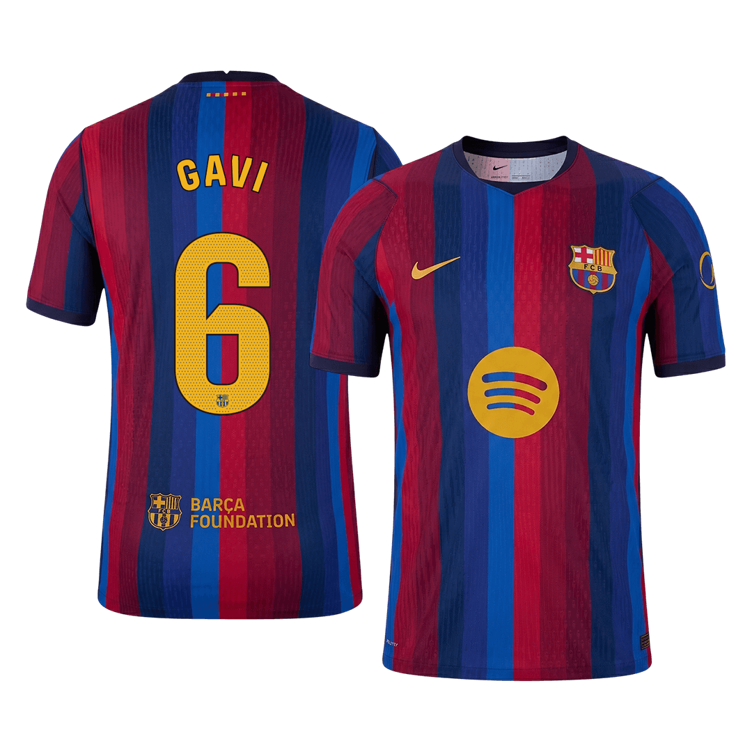 GAVI #6 Barcelona Home Player Version Jersey 2026/27