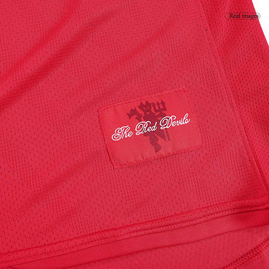 Retro Jersey SCHOLES #18 Manchester United Retro Jersey Home Soccer Shirt 2007/08 - Image 2