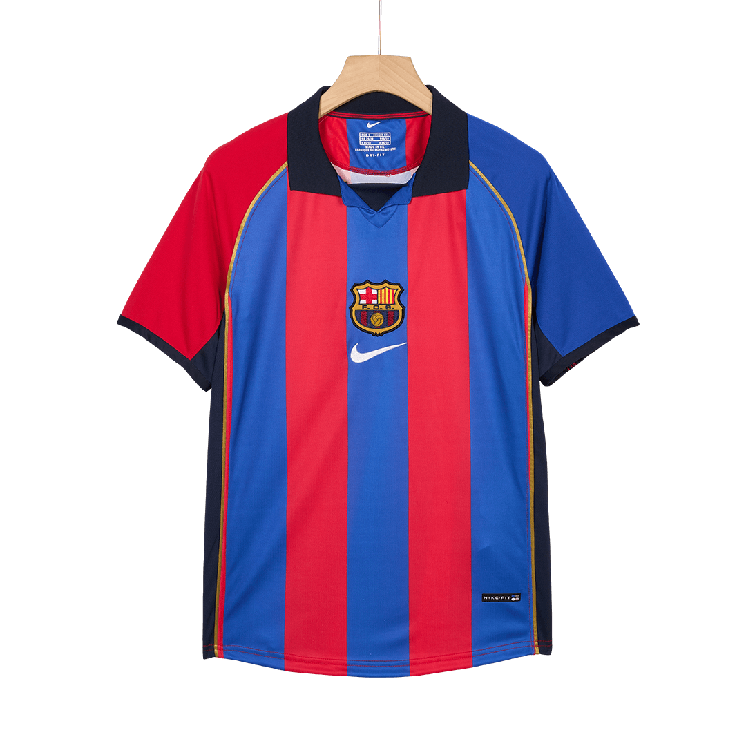 Retro Jersey XAVI #6 Barcelona Retro Jersey Home Soccer Shirt 2001/02 - Image 8