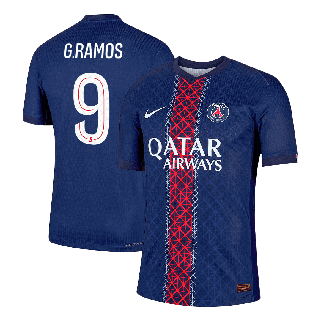 G.RAMOS #9 PSG Home Authentic Soccer Jersey 2025/26