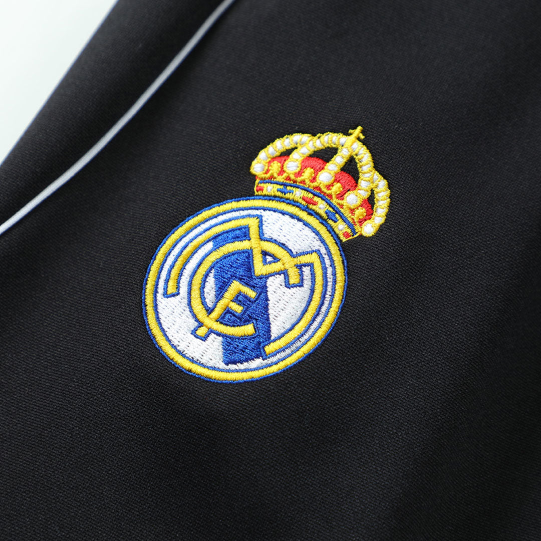 Real Madrid 1/4 Zip Tracksuit 2025/26 Black - Image 9