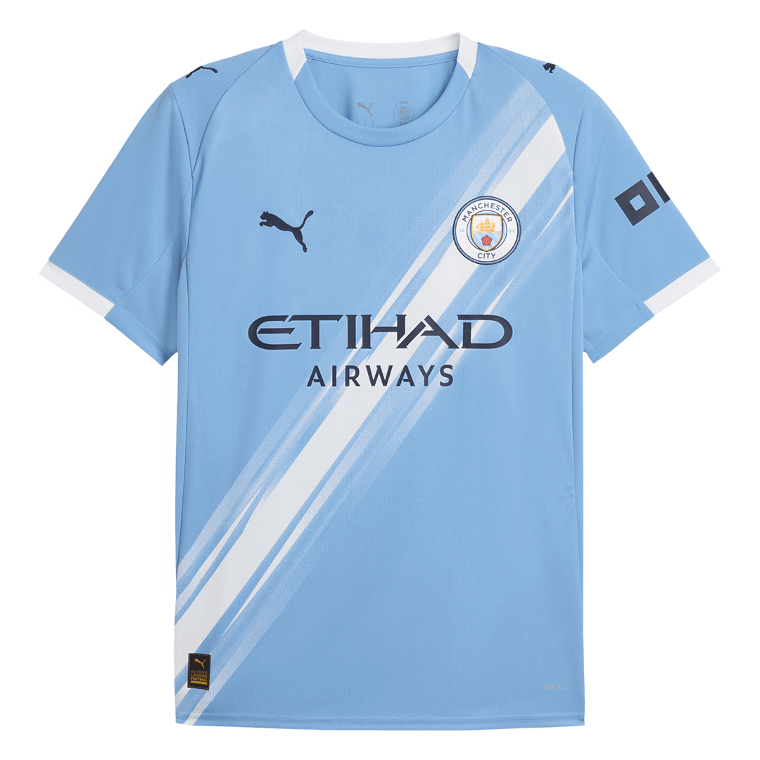 DE BRUYNE #17 Manchester City Home Soccer Jersey 2025/26 Blue - Image 14