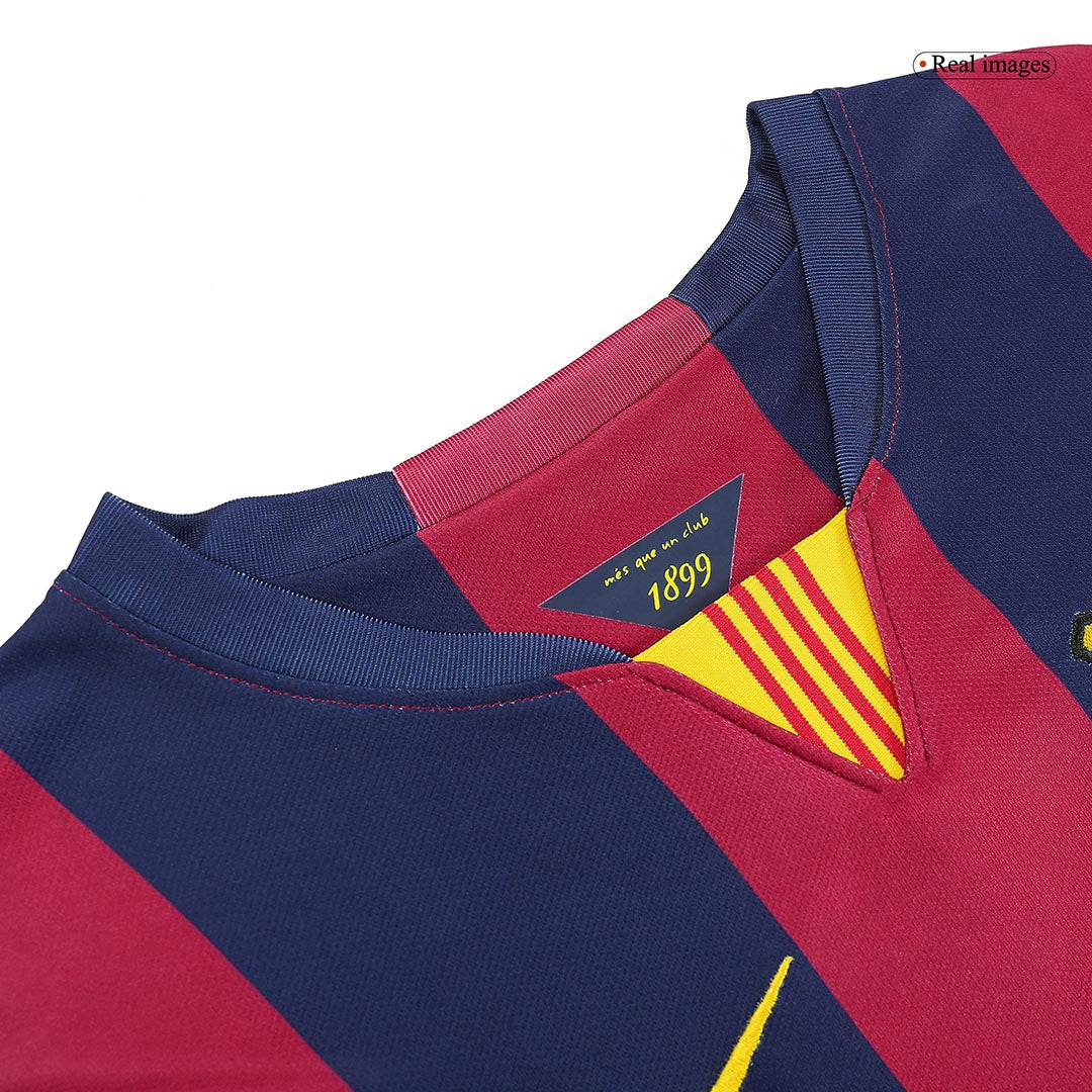 Retro Jersey SUÁREZ #9 Barcelona Retro Jersey Home Soccer Shirt 2014/15 - Image 8