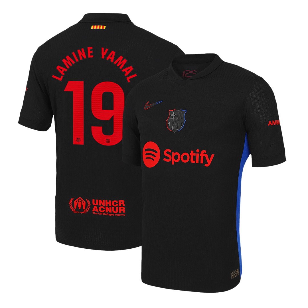 LAMINE YAMAL #19 Authentic Soccer Jersey Barcelona Away Shirt 2024/25