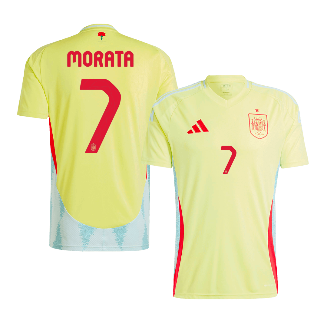 MORATA #7 Spain Away Soccer Jersey Euro 2024