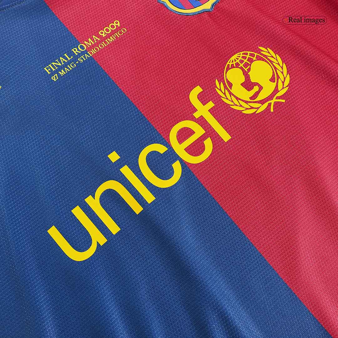 Retro Jersey ETO'O #9 Barcelona Retro Jersey Home Soccer Shirt 2008/09 UCL Final - Image 3