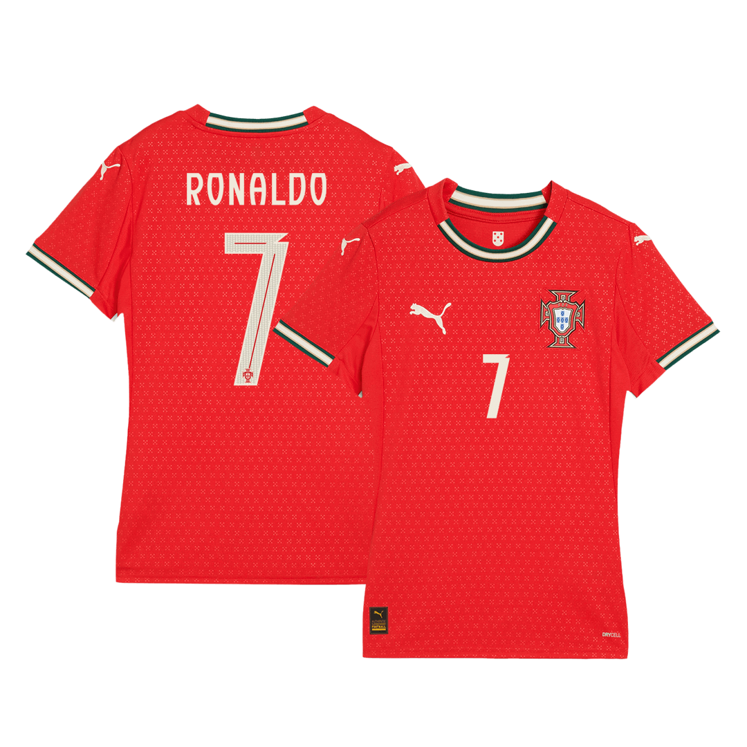 RONALDO #7 Women's Portugal Home Soccer Jersey 2025 Red