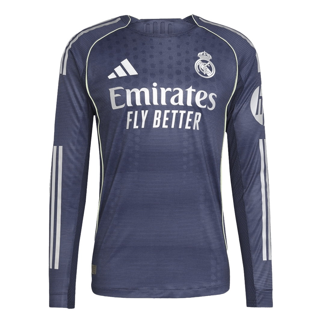Real Madrid Away Long Sleeve Soccer Jersey 2025/26