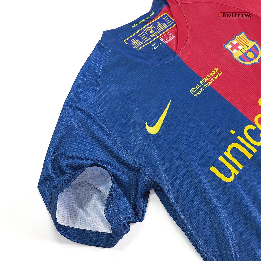 Retro Jersey ETO'O #9 Barcelona Retro Jersey Home Soccer Shirt 2008/09 UCL Final - Image 6