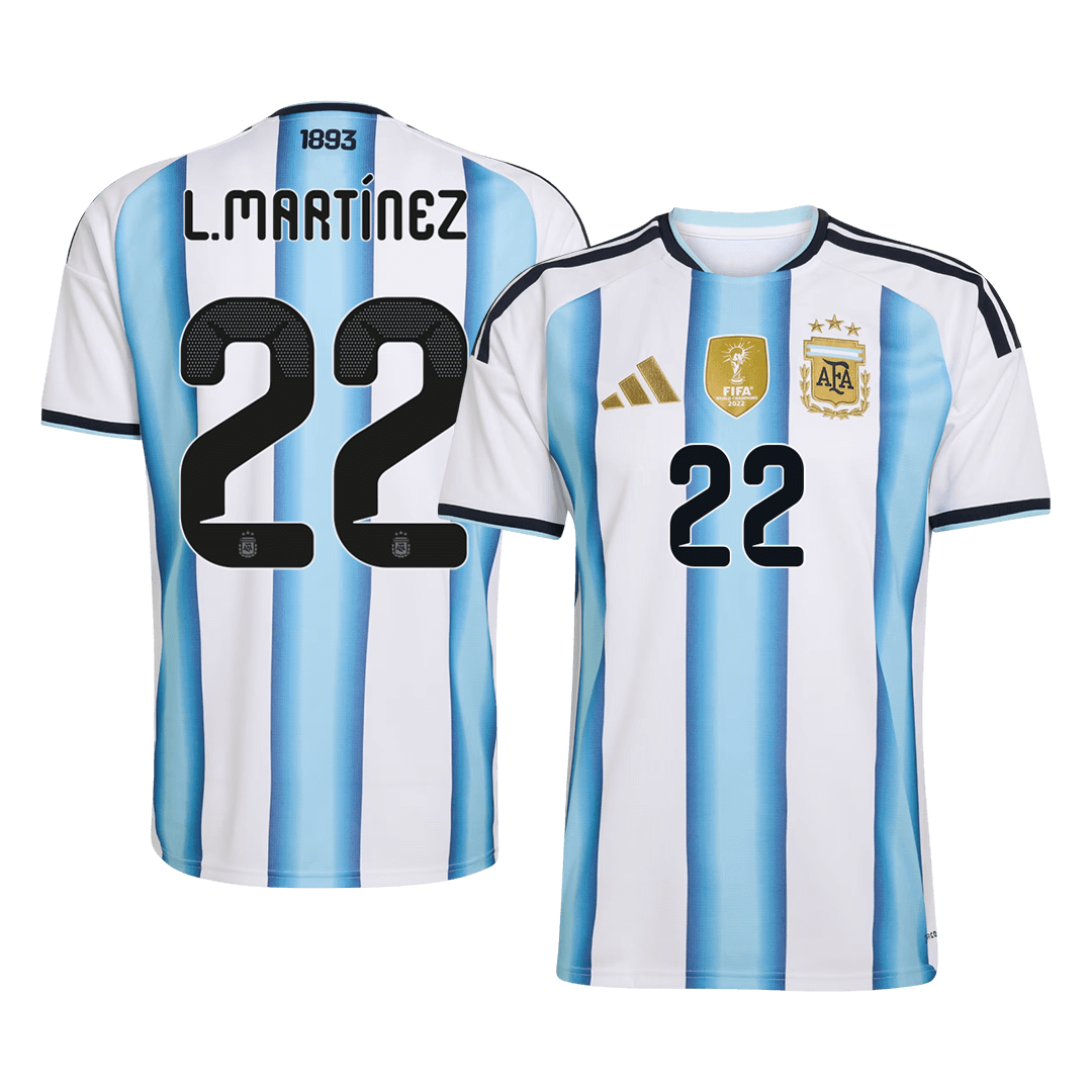L. MARTINEZ #22 Argentina Home Soccer Jersey World Cup 2026