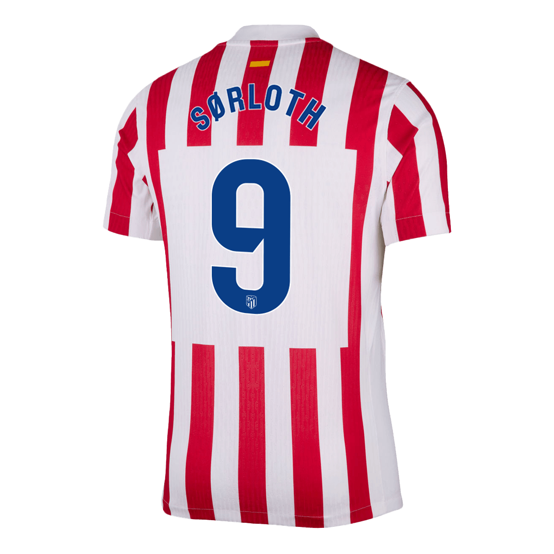 SØRLOTH #9 Atletico Madrid Home Player Version Jersey 2025/26 - Image 9