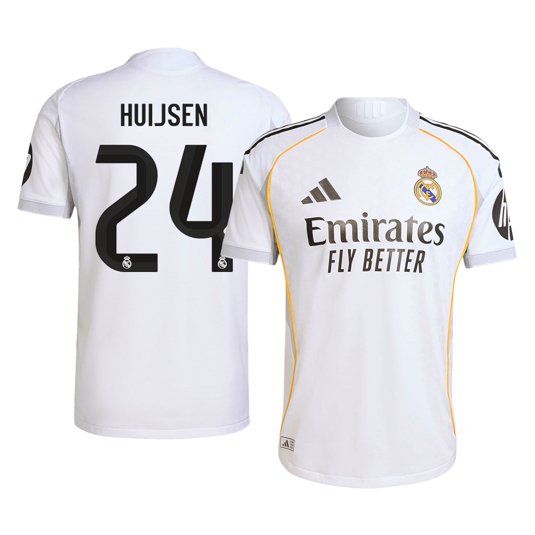 HUIJSEN #24 Real Madrid Home Authentic Soccer Jersey 2025/26