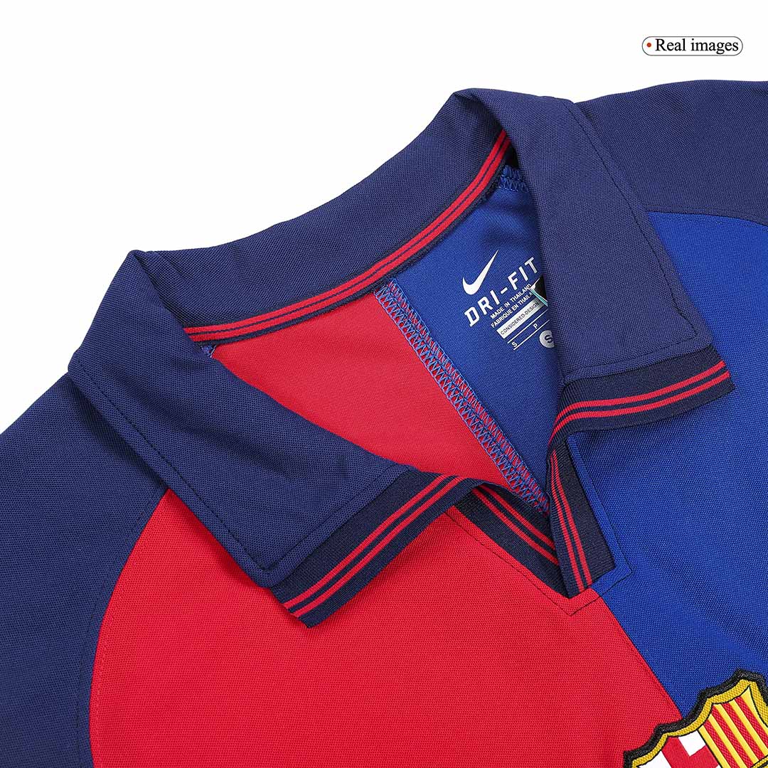 Retro Jersey RIVALDO #11 Barcelona Retro Jersey Home Soccer Shirt 1999/00 100th Anniversary - Image 6