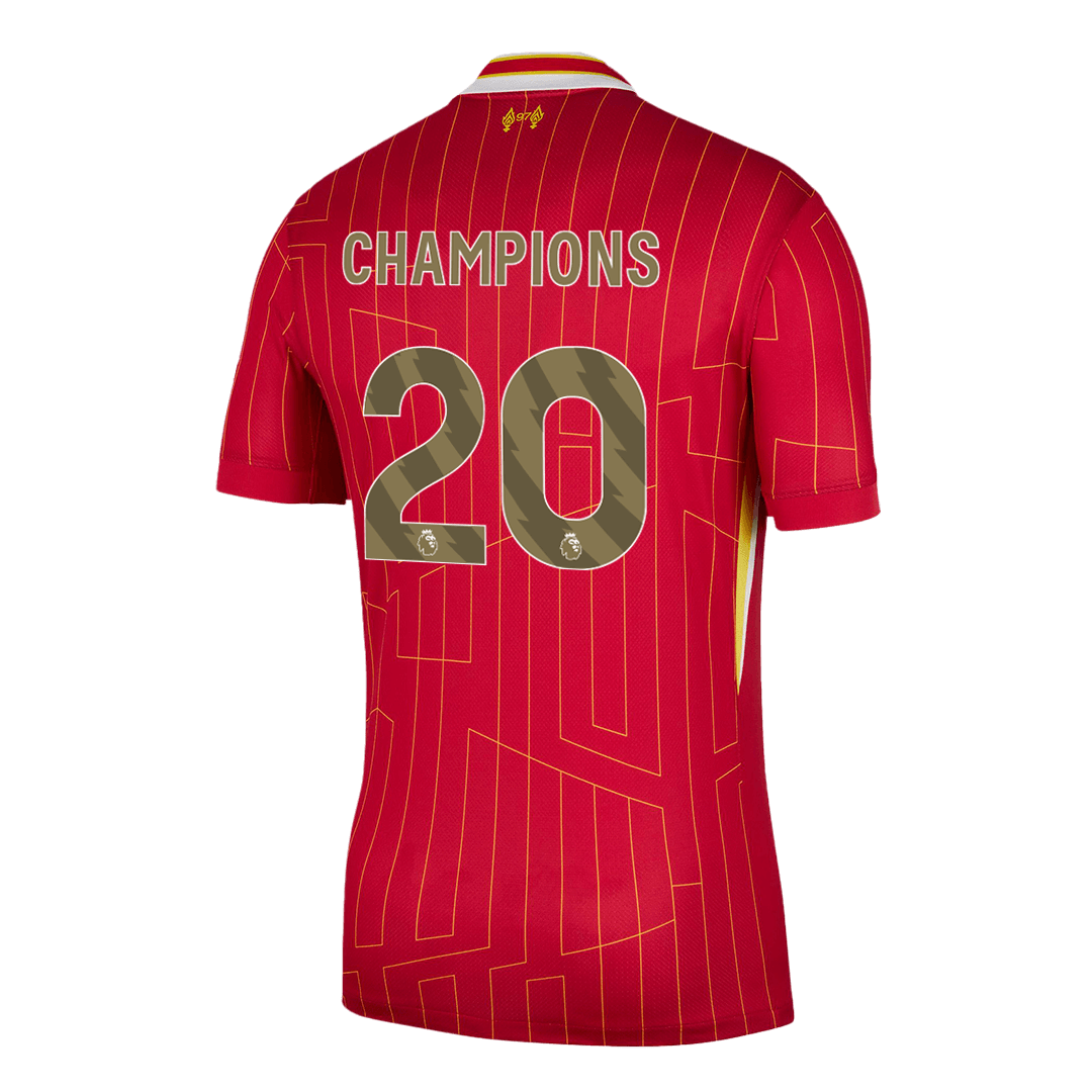 CHAMPIONS #20 Liverpool Home Soccer Jersey 2024/25 Red - Image 10