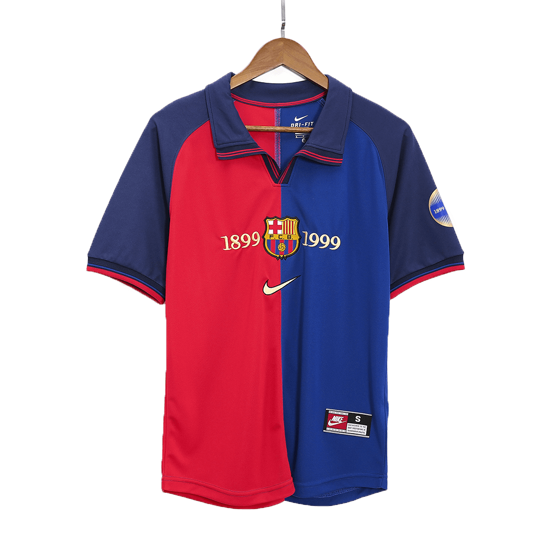 Retro Jersey RIVALDO #11 Barcelona Retro Jersey Home Soccer Shirt 1999/00 100th Anniversary - Image 7