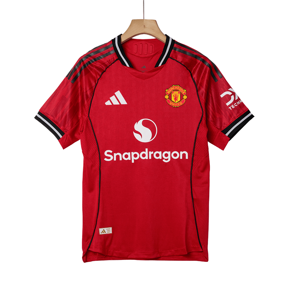 B.FERNANDES #8 Manchester United Home Authentic Soccer Jersey 2025/26 - Image 10