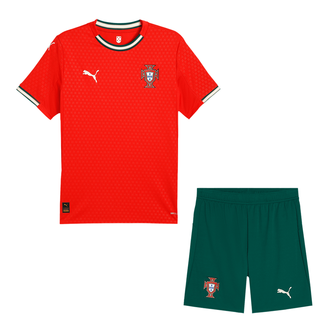 Portugal Home Soccer Jersey Kit(Jersey+Shorts) 2025
