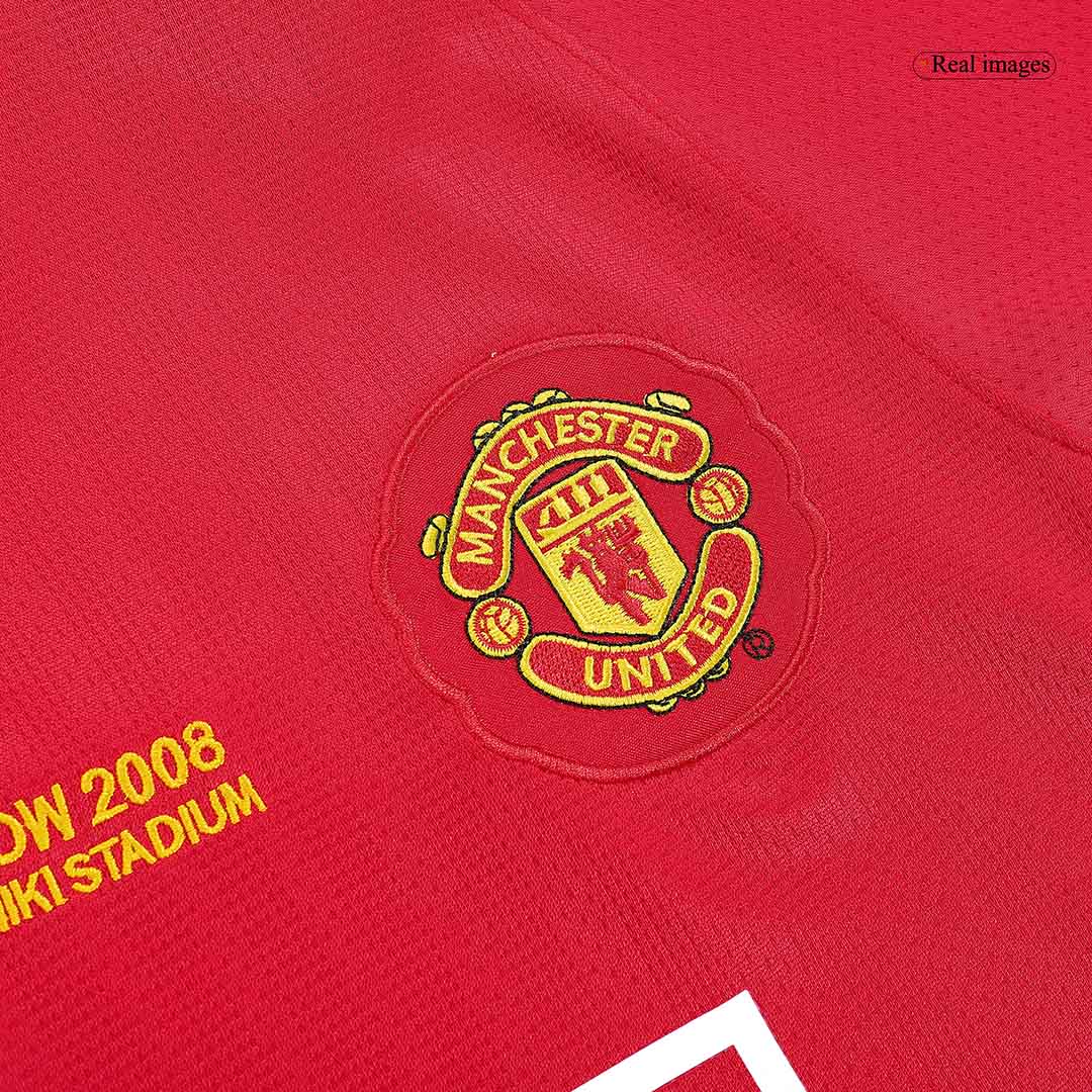 SCHOLES #18 Manchester United Retro Jersey Home Soccer Shirt 2007/08 - UCL Final - Image 5