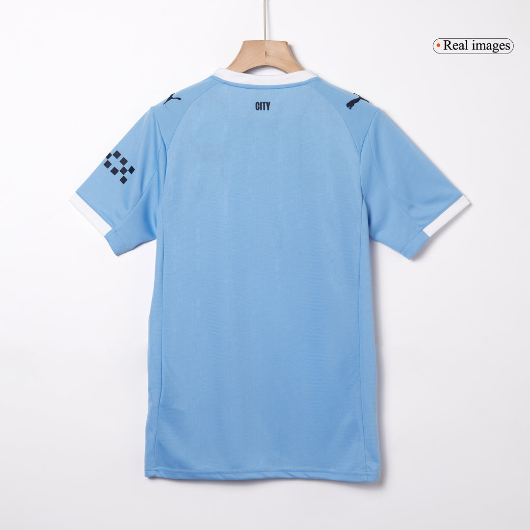 DE BRUYNE #17 Manchester City Home Soccer Jersey 2025/26 Blue - Image 11