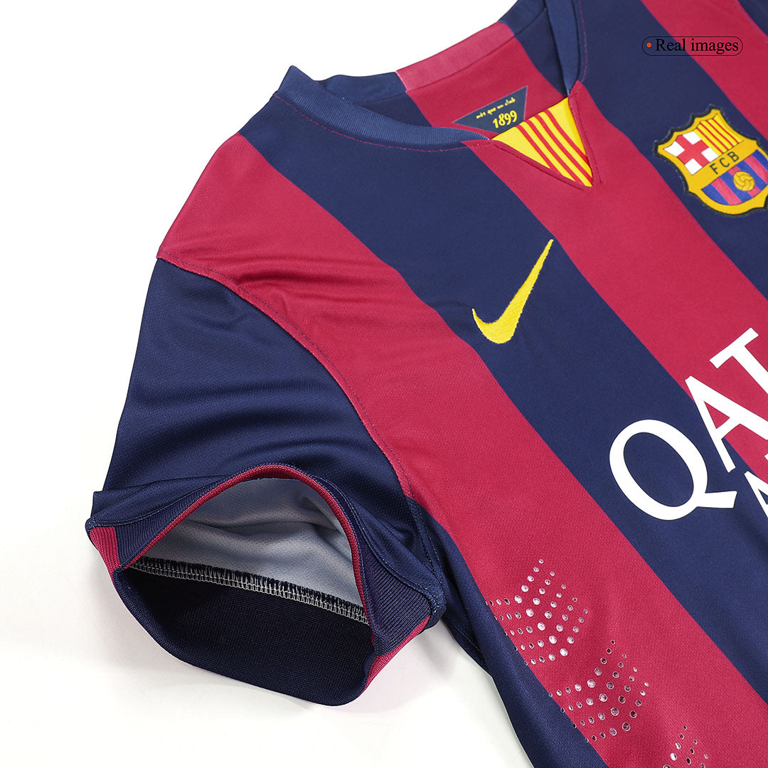 Retro Jersey SUÁREZ #9 Barcelona Retro Jersey Home Soccer Shirt 2014/15 - Image 4