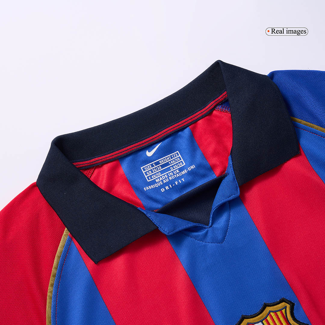 Retro Jersey XAVI #6 Barcelona Retro Jersey Home Soccer Shirt 2001/02 - Image 6