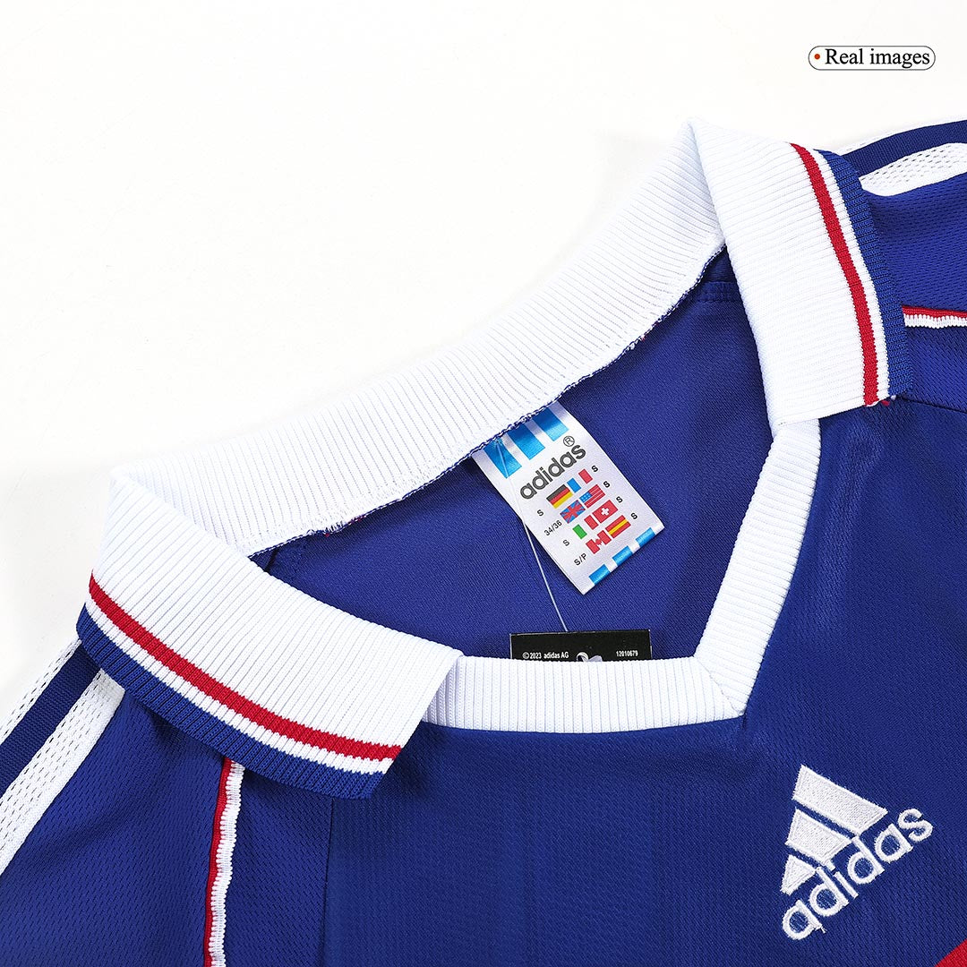 ZIDANE #10 France Retro Jersey Home Soccer Shirt 1998 World Cup - Image 6