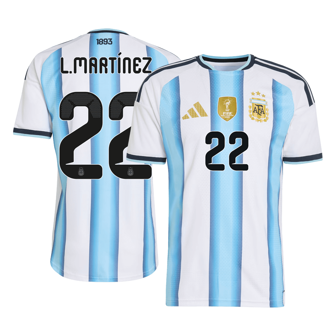 L. MARTINEZ #22 Argentina Home Player Version Jersey World Cup 2026