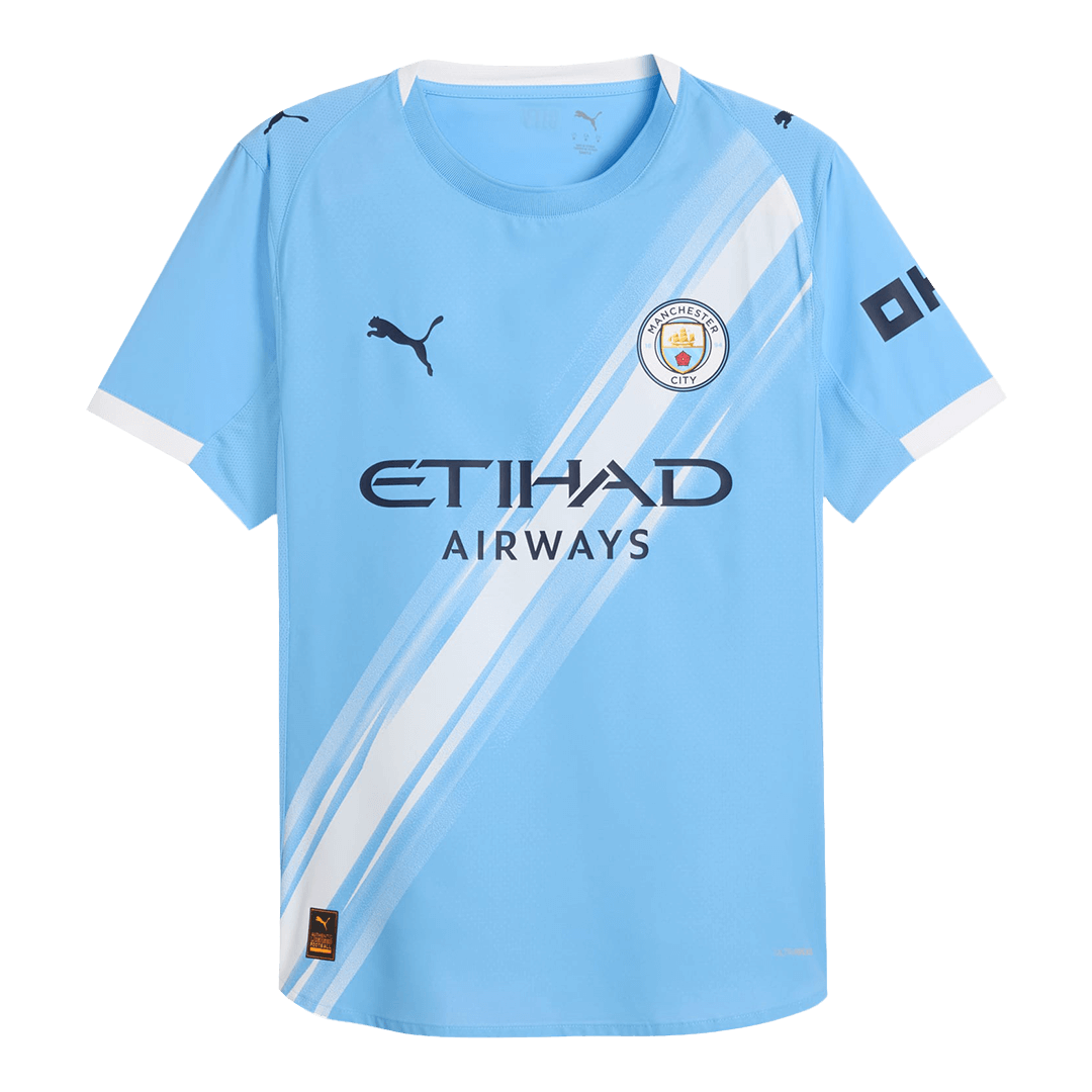 RODRIGO #16 Authentic Manchester City Home Soccer Jersey 2025/26 Blue - Image 3