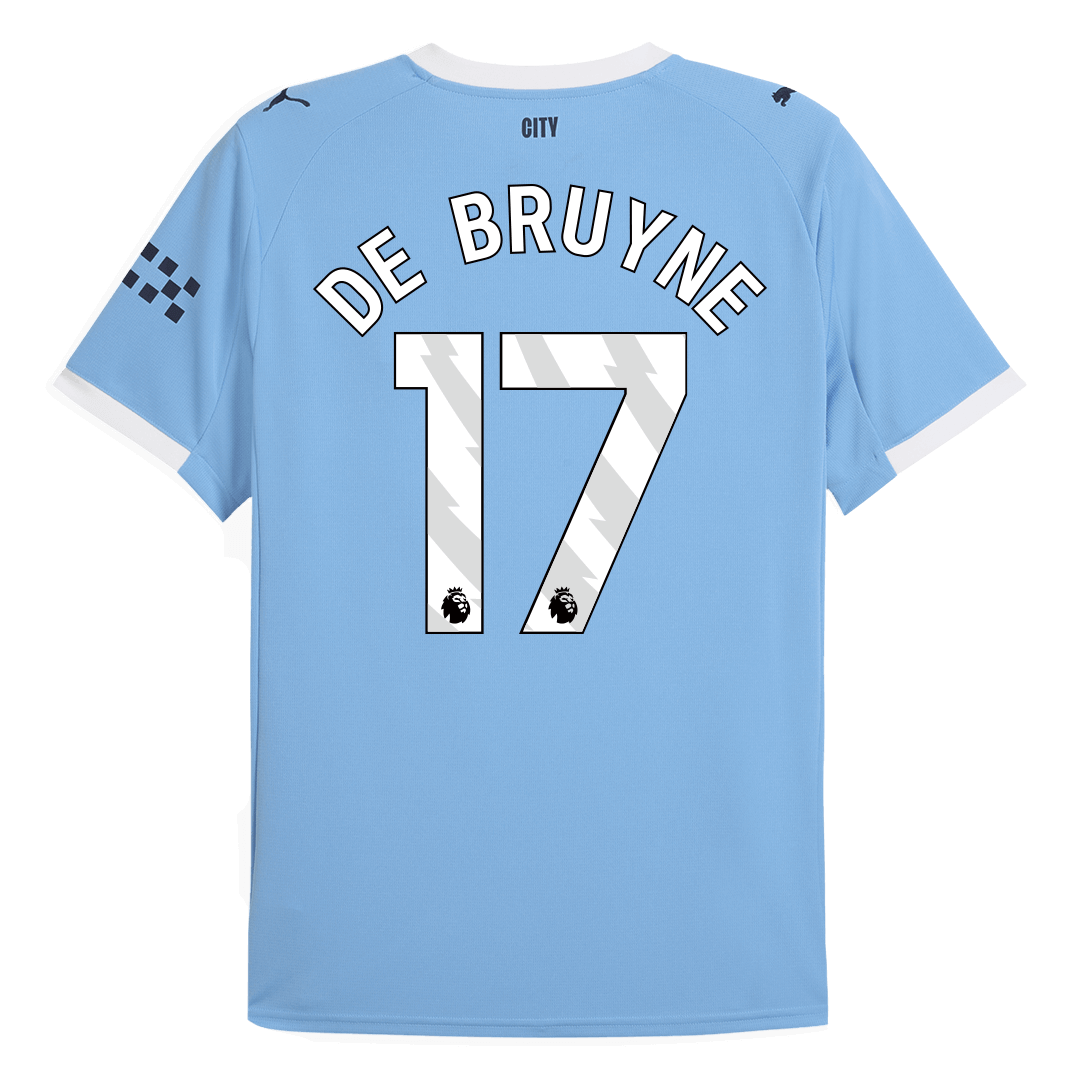 DE BRUYNE #17 Manchester City Home Soccer Jersey 2025/26 Blue - Image 13