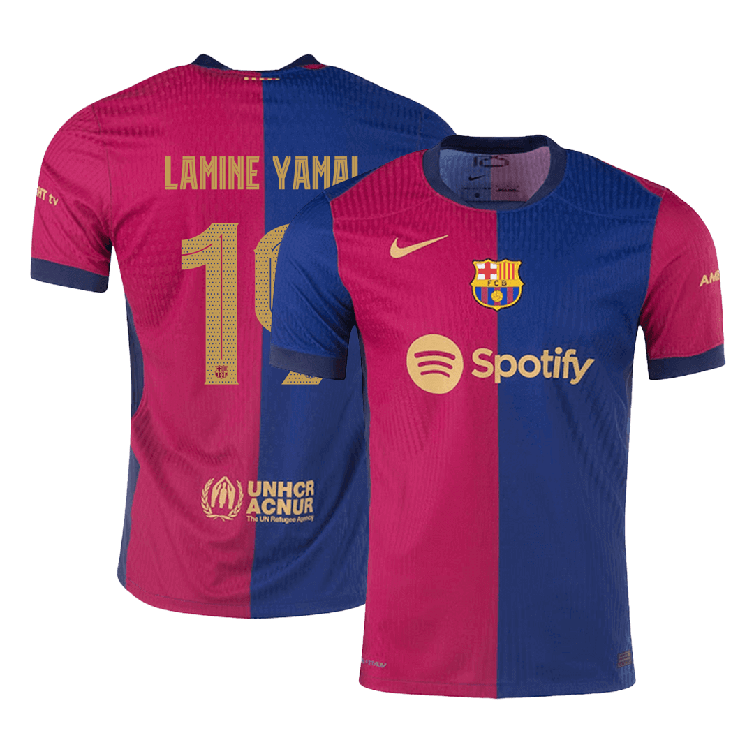 Authentic LAMINE YAMAL #19 Barcelona Home Soccer Jersey 2024/25 - UCL - old sponsor