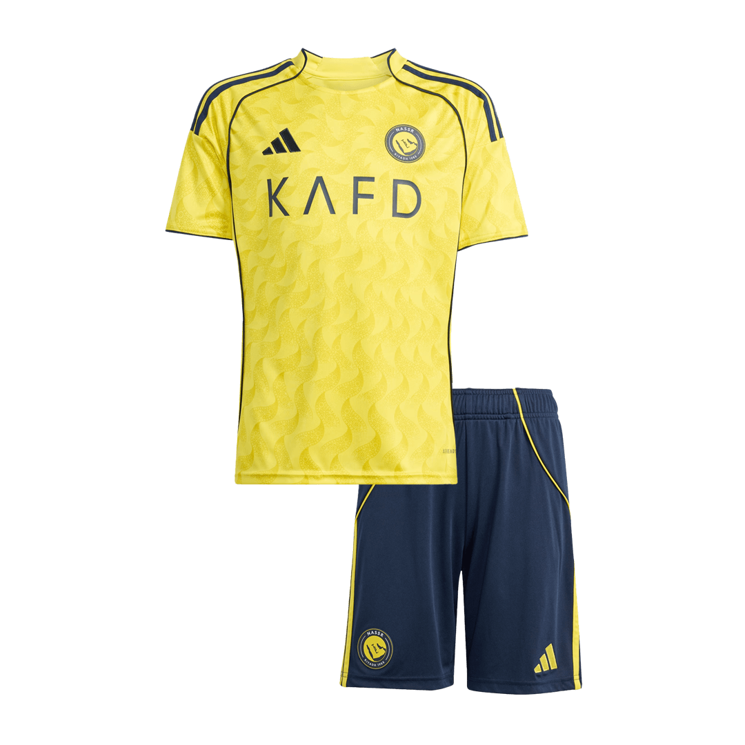 Al Nassr Home Kids Soccer Jerseys Kit 2025/26