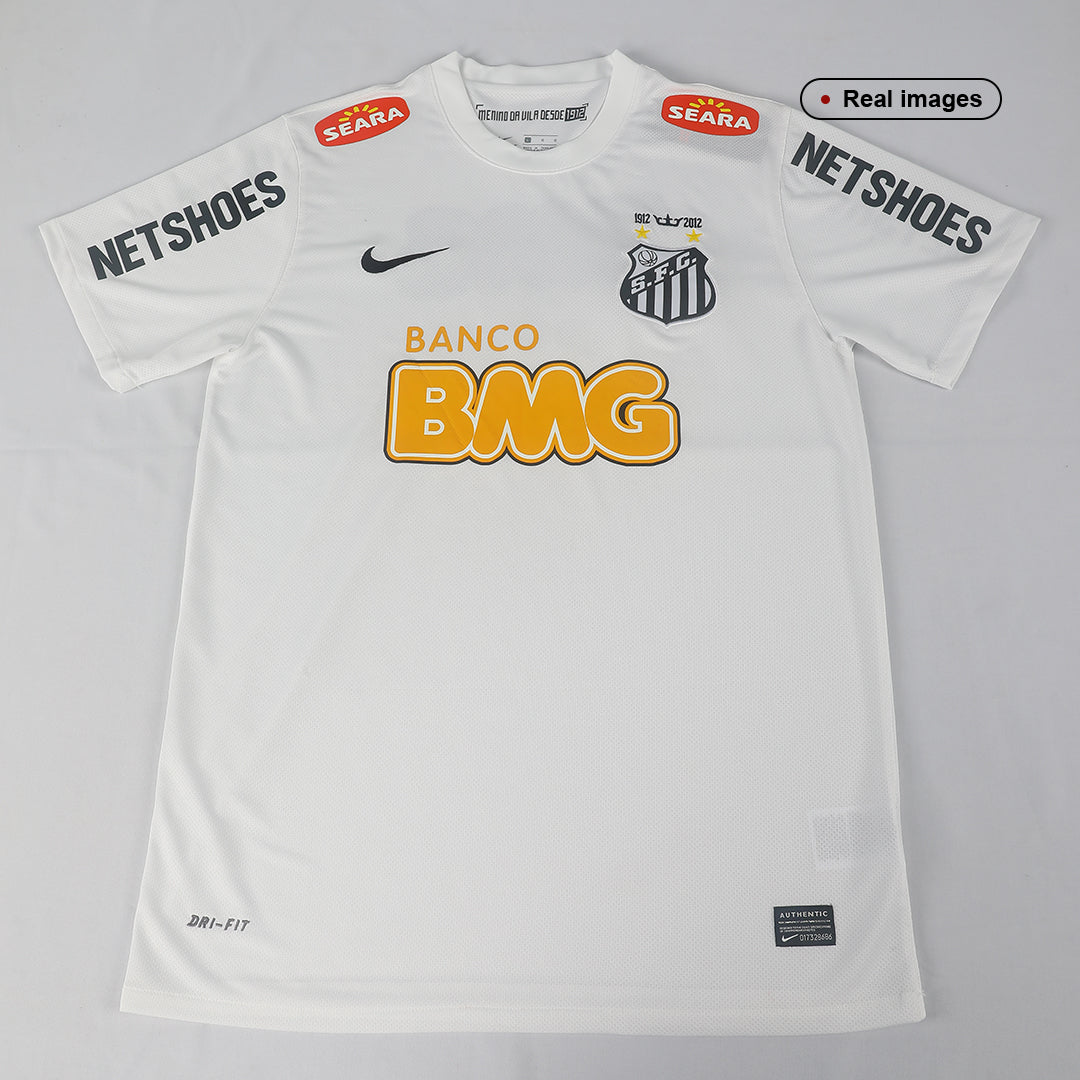 NEYMAR JR #11 Santos FC Retro Jersey Home Soccer Shirt 2012 - Image 3