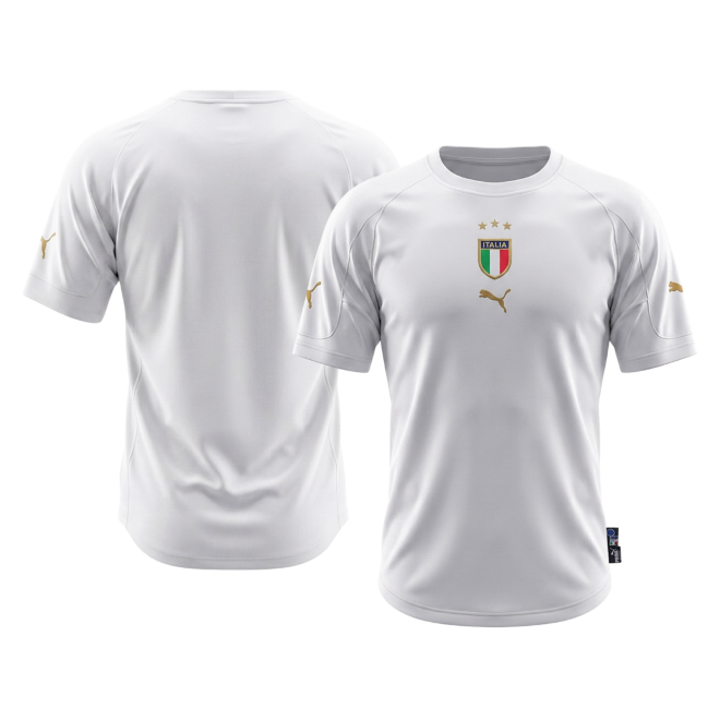 Retro Soccer Jersey Italy Away 2004 - Image 7