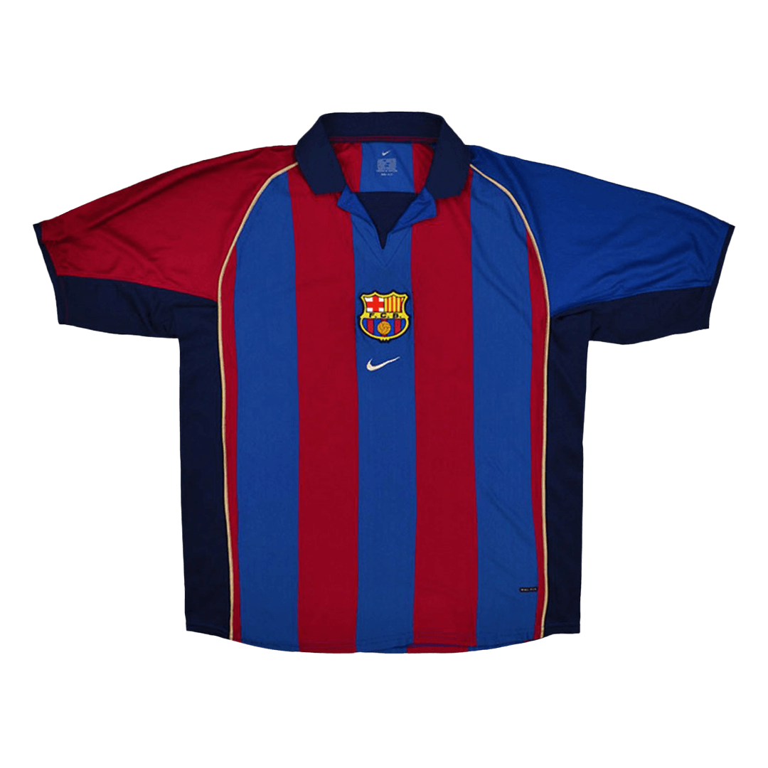 Retro Jersey XAVI #6 Barcelona Retro Jersey Home Soccer Shirt 2001/02 - Image 9