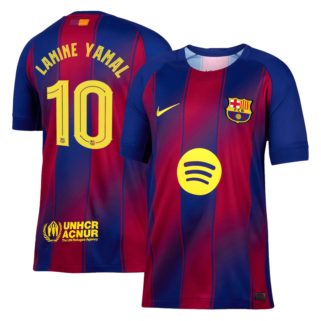 LAMINE YAMAL #10 Barcelona Home Soccer Jersey 2025/26 -UCL