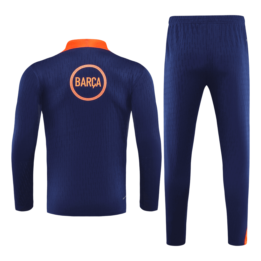 Barcelona 1/4 Zip Tracksuit 2025/26 Black&Orange - Image 24