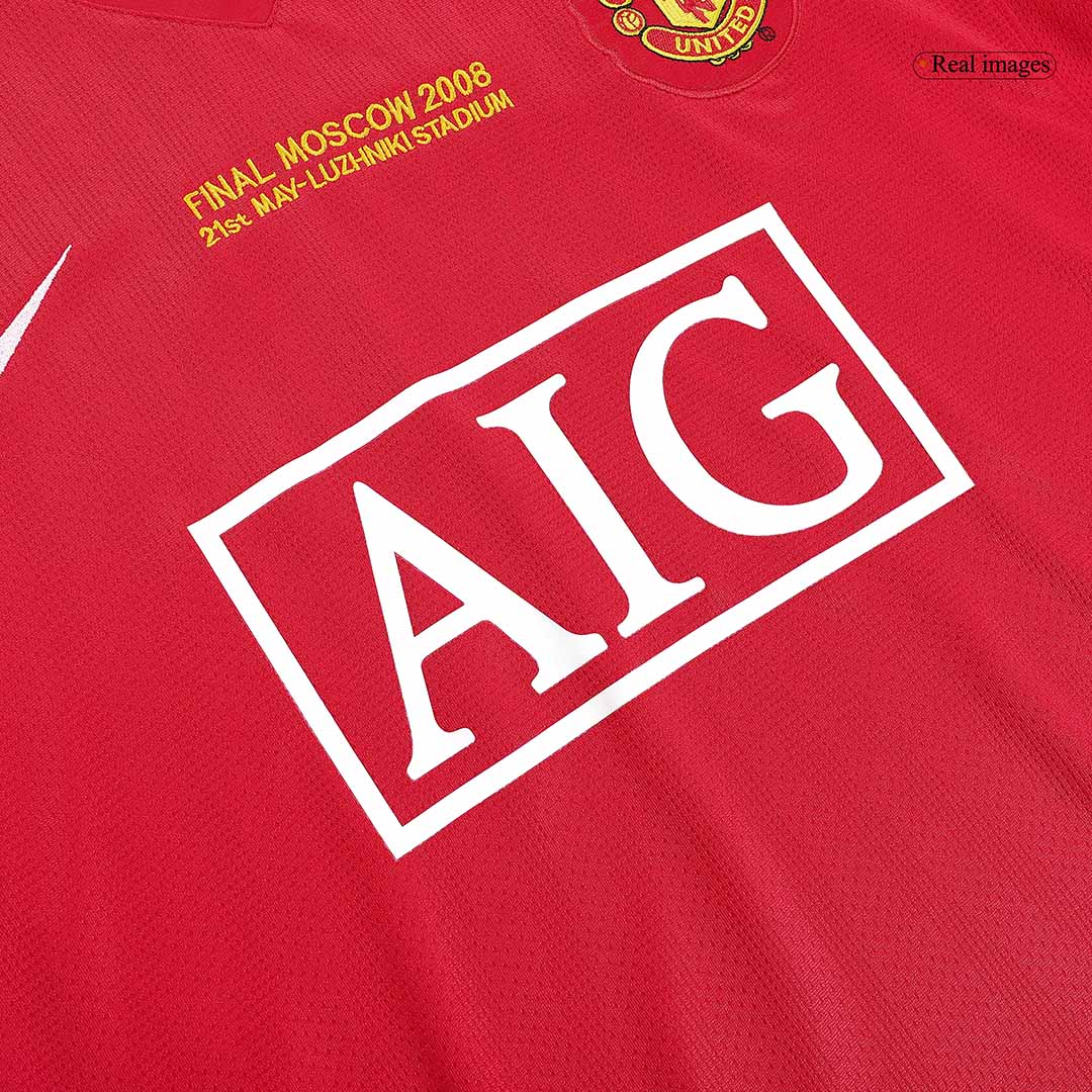 SCHOLES #18 Manchester United Retro Jersey Home Soccer Shirt 2007/08 - UCL Final - Image 7