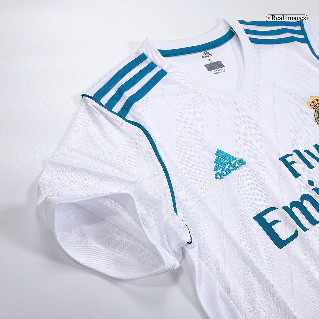 SERGIO RAMOS #4 Real Madrid Retro Jersey Home Soccer Shirt 2017/18 - Image 6