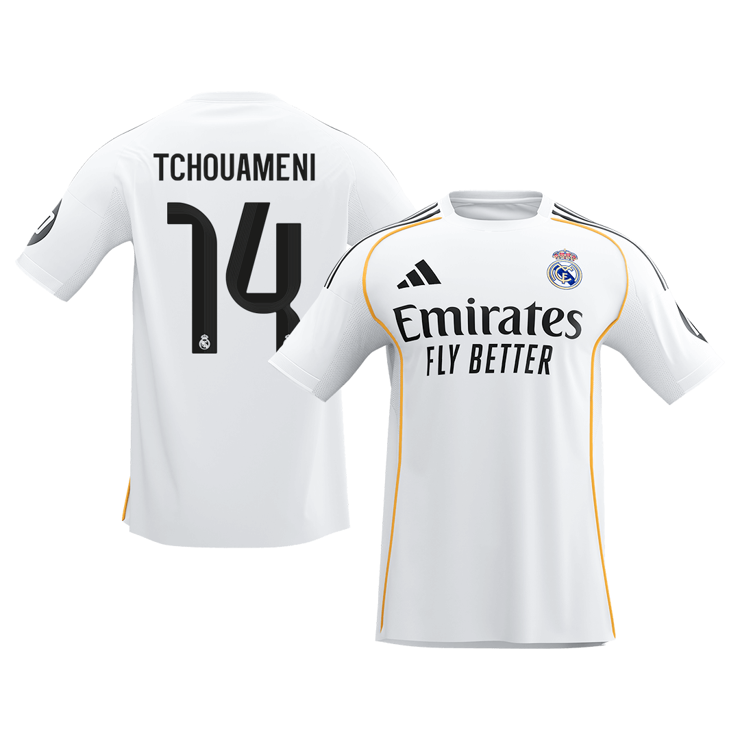 TCHOUAMENI #14 Real Madrid Home Soccer Jersey 2025/26