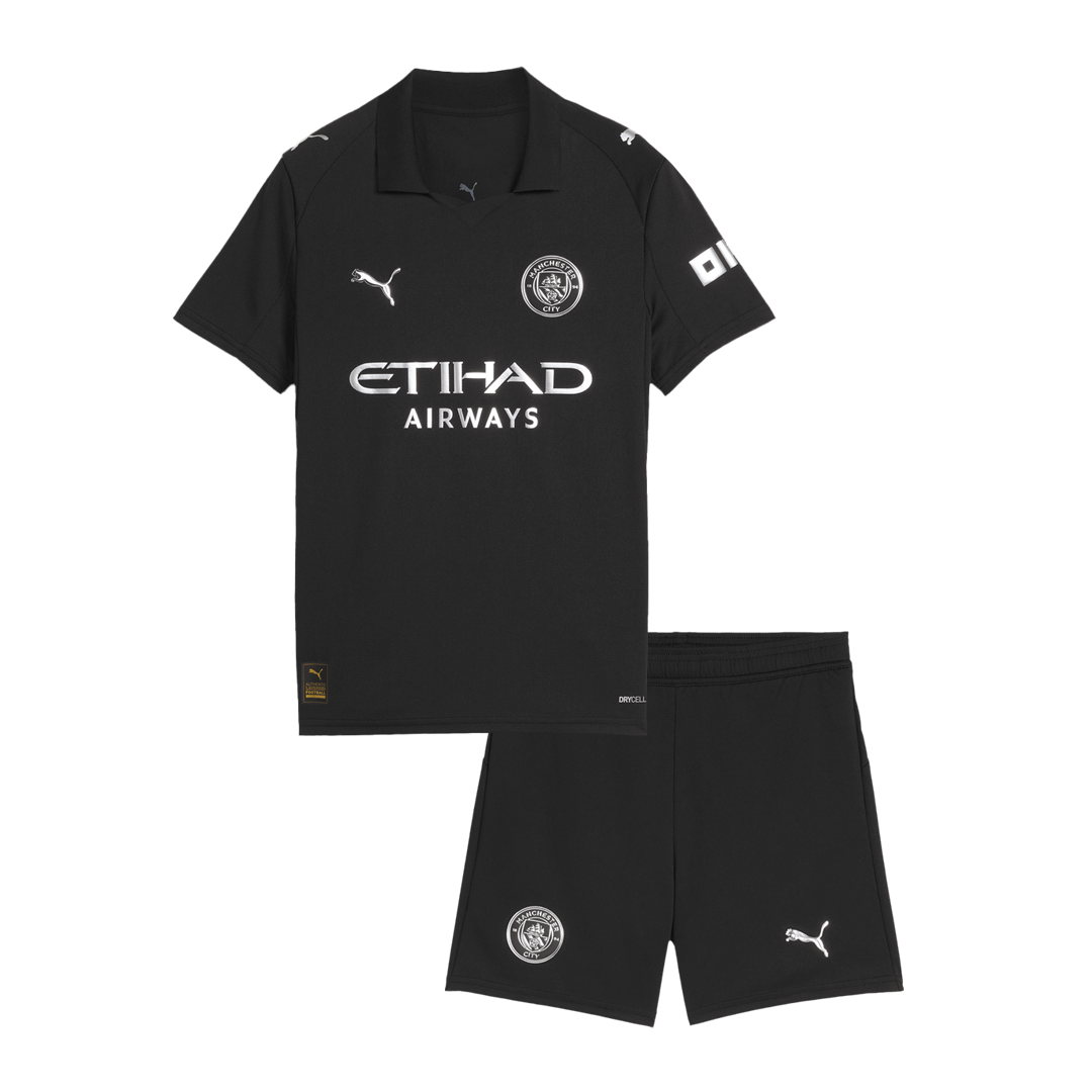 Manchester City Away Kids Soccer Jerseys Kit 2025/26