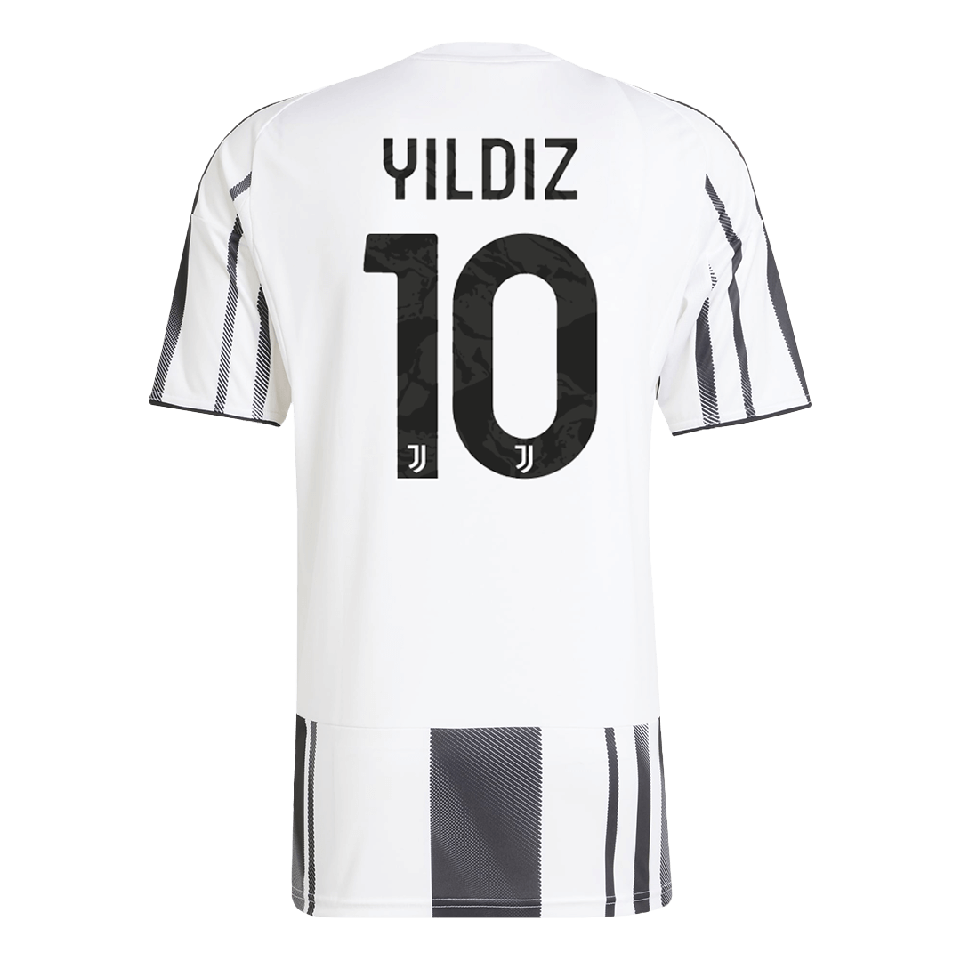 YILDIZ #10 Juventus Jeep x Visit Detroit Sponsor Home Soccer Jersey 2025/26 Black&White - Image 7