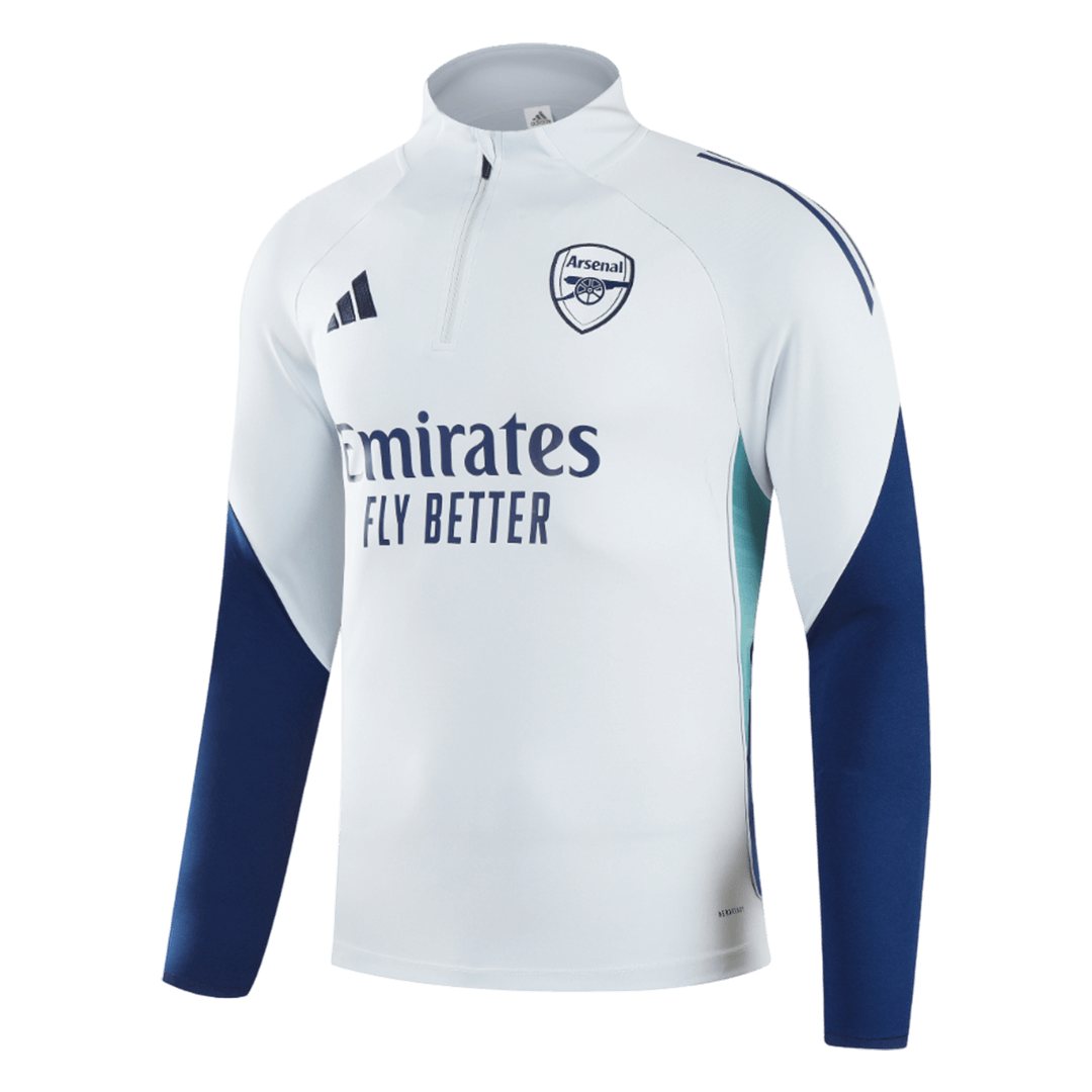 Arsenal 1/4 Zip Tracksuit 2025/26 White - Image 21