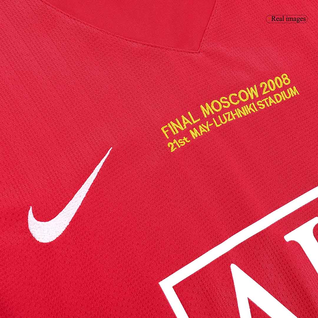 SCHOLES #18 Manchester United Retro Jersey Home Soccer Shirt 2007/08 - UCL Final - Image 6